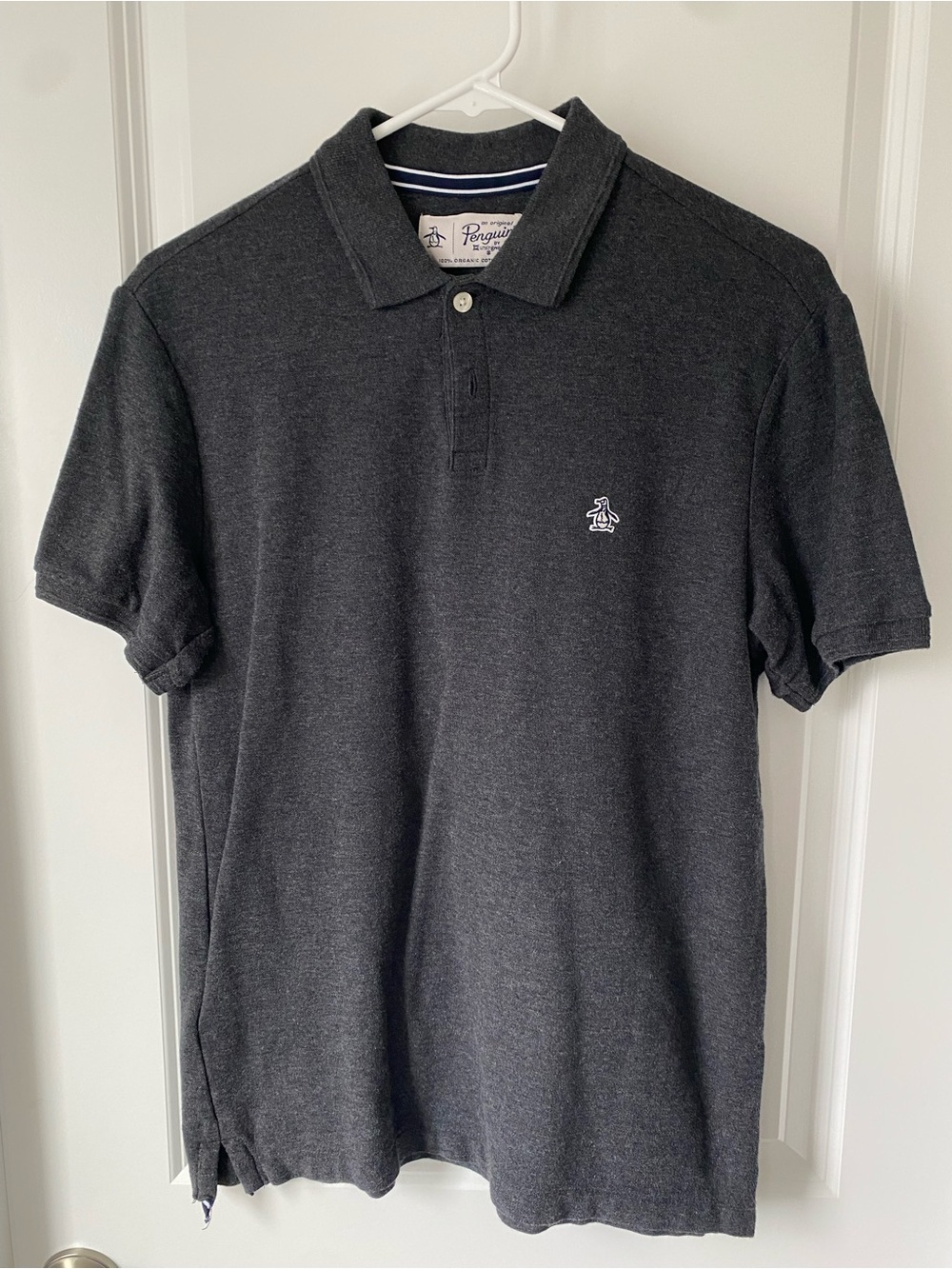 Original Penguin Mens Daddy Polo Shirt Dark Charcoal Heather Small